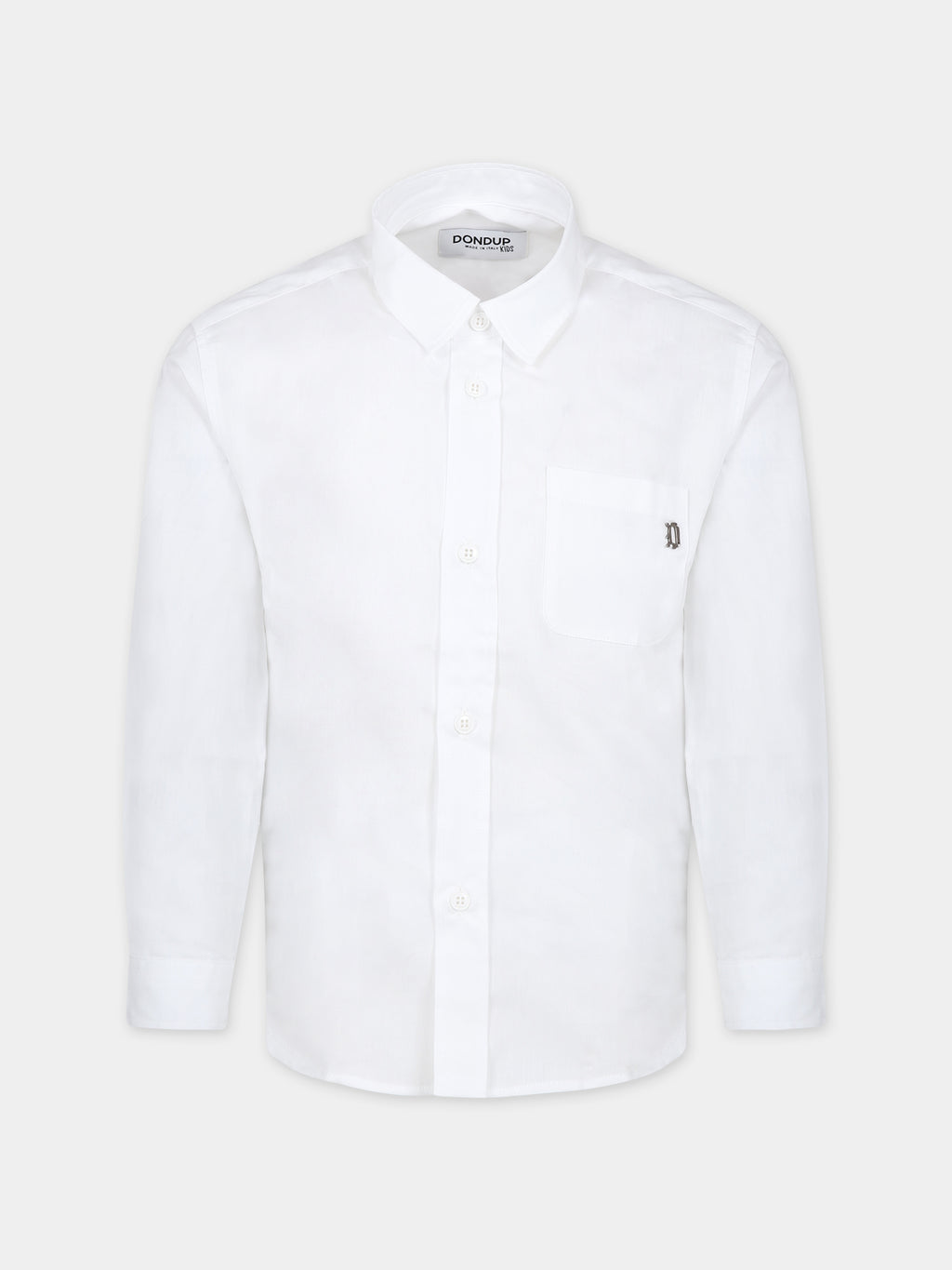 White shirt for boy with logo